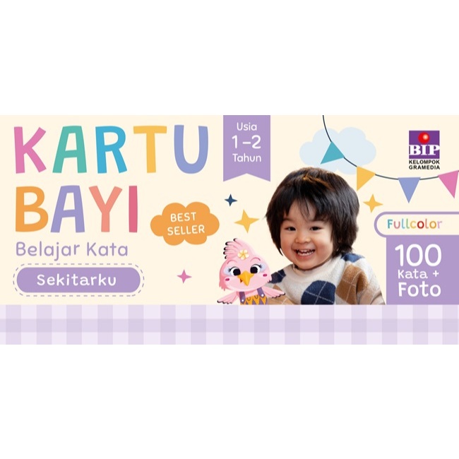 Gramedia Batam - Kartu Bayi Belajar Kata: Sekitarku (1-2 Tahun)