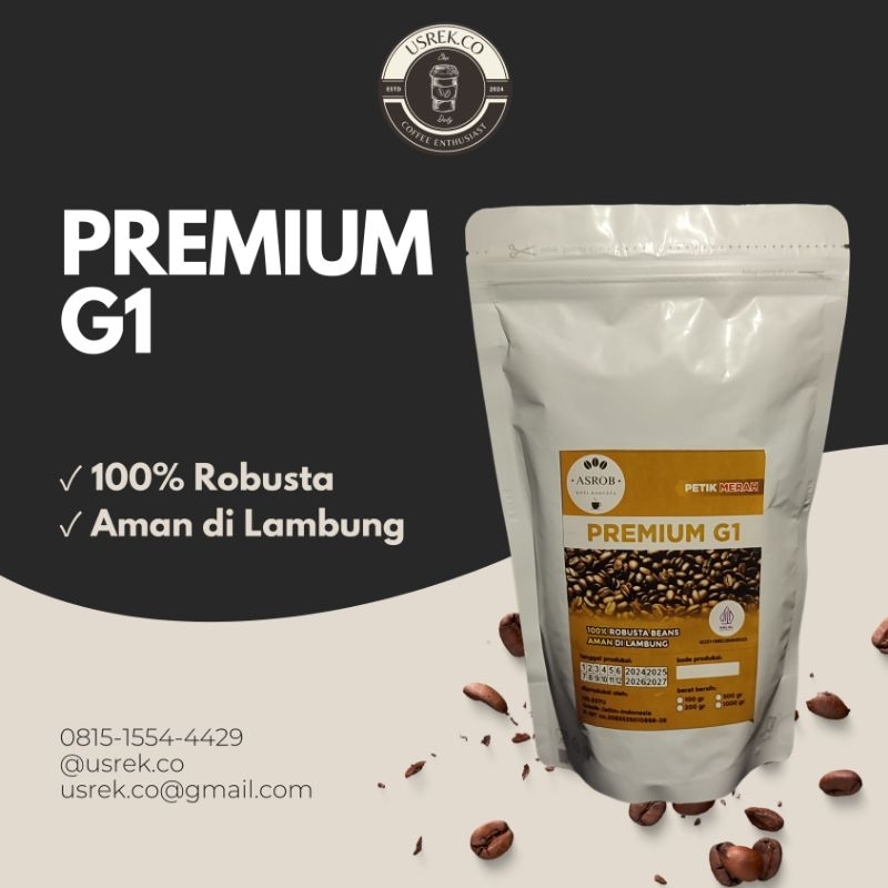 

Kopi Robusta Premium G1(Petik Merah) 200 Gram