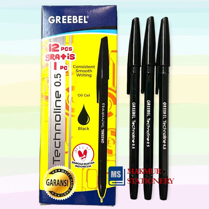 

FASH SALE Pulpen Ballpoint Pen Greebel Technoline 12 Pcs