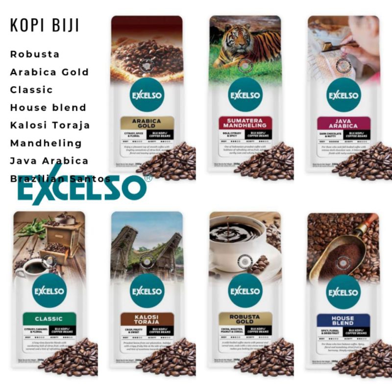 

Excelso Bean Kopi Biji 200gr All Varian