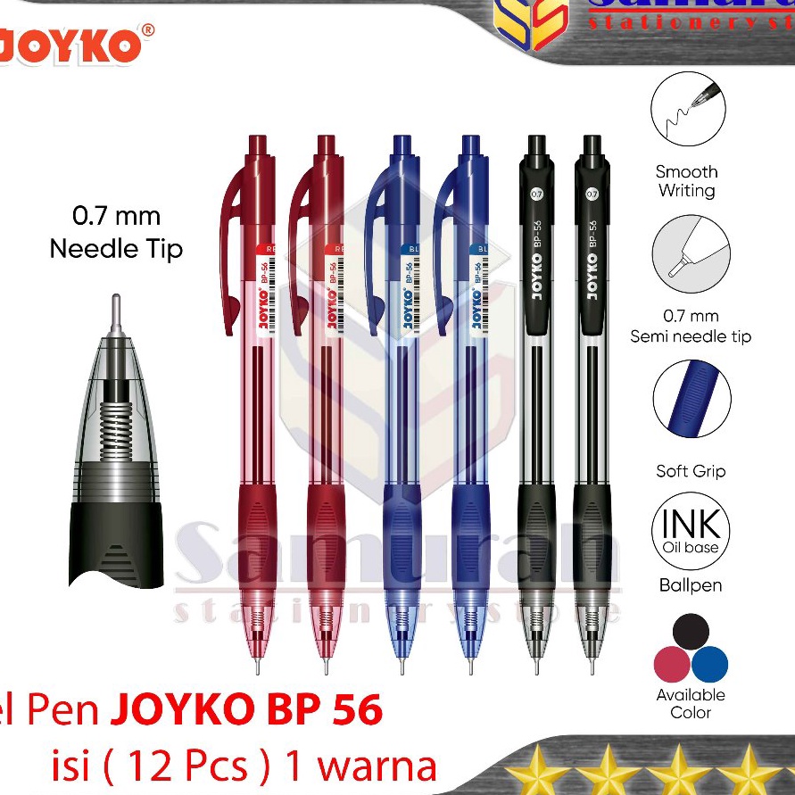 

HOT PRODUCT Pulpen Cetek BP 56 Ball Pen BP56 7 mm Ballpen Click Hitam Biru Merah isi 12 Cetik murah