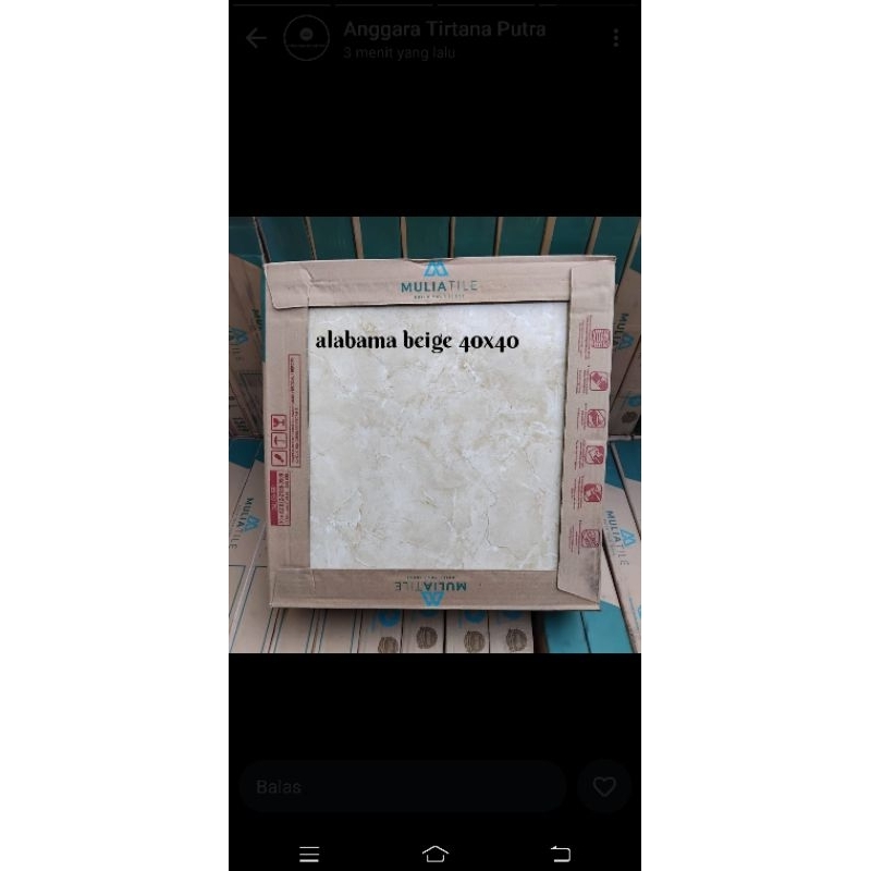 Keramik Lantai 40x40 alabama beige Mulia Tile