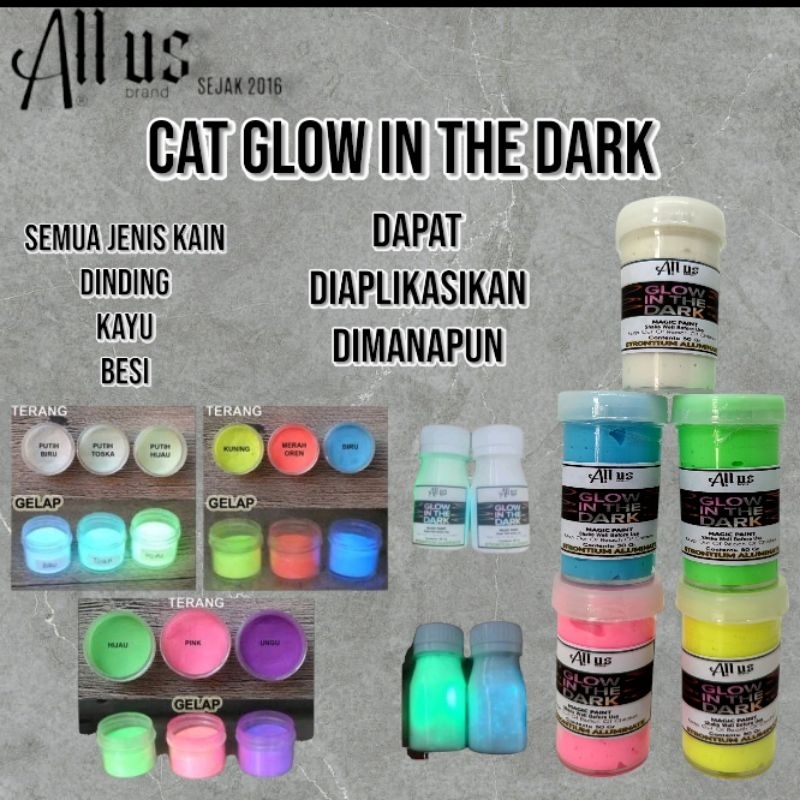

Cat Menyala Glow In The Dark Cat Sepatu Tas Kain Canvas Kulit Leather Paint Serbaguna