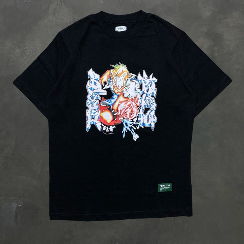 KAOS BAND OFFICIAL BLEACH HARDCORE X POT MEETS POP - hitam