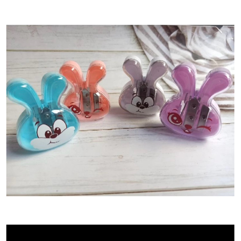 

[1PCS] Serutan Toples Gabus Rautan Pensil Fancy Import Unik & Lucu Transparant PREMIUM Bentuk Kelinci