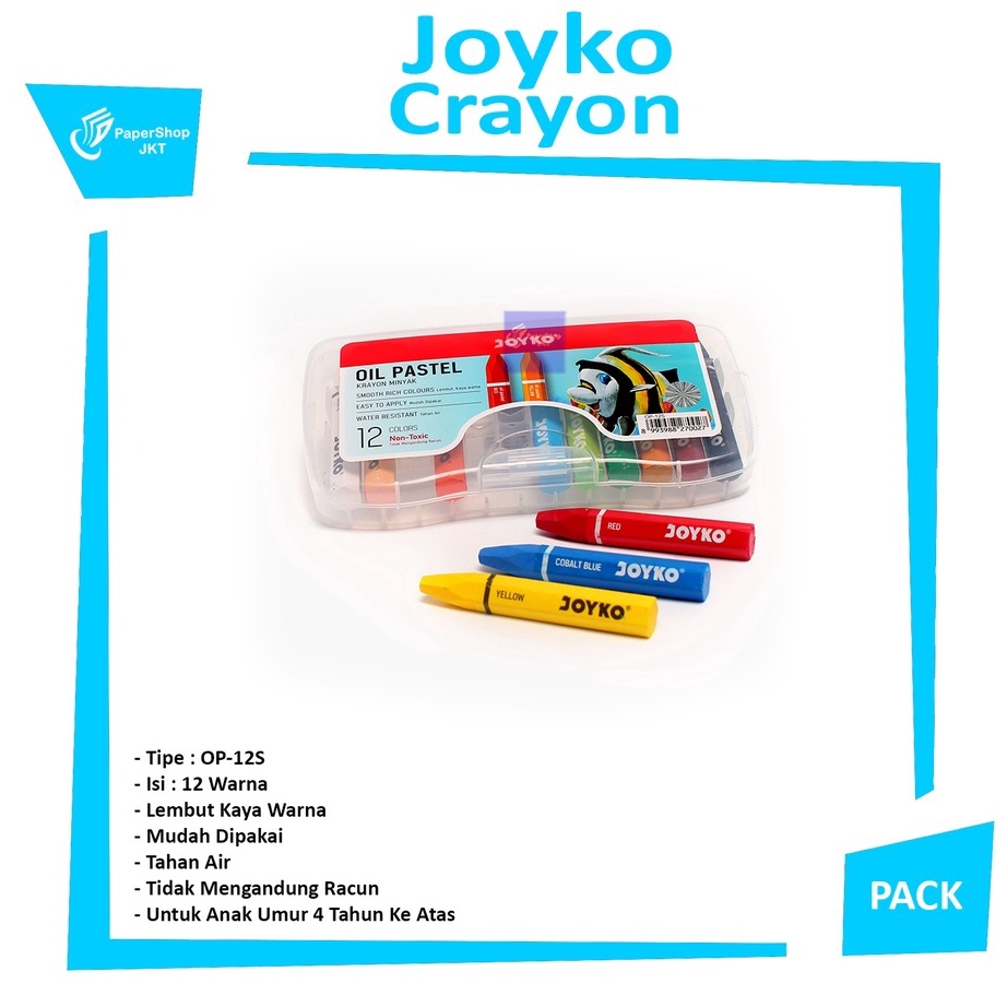 

LANGSUNG BELI GAN Krayon Minyak 12 Warna Crayon Colors Oil Pastels Set