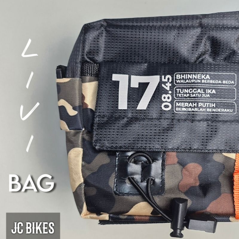 Tas Front Block Depan Sepeda Lipat Livi FB-X08 by Element, Bicycle Frontblock Bag / Waist Bag / Slin