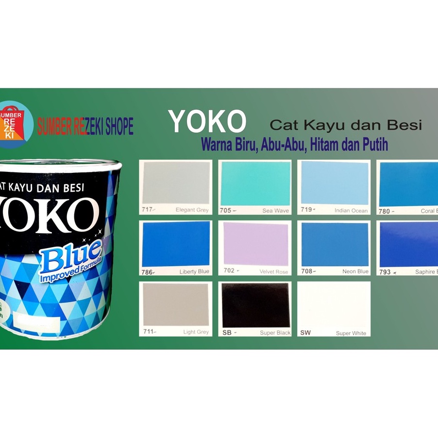 

FLAS SALE Cat Minyak BesikayuPlastik Warna KuningHijauCreamHitamPutih YOKO Avian Brands