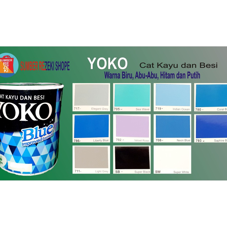 

FLAS SALE Cat Minyak BesikayuPlastik Warna KuningHijauCreamHitamPutih YOKO Avian Brands