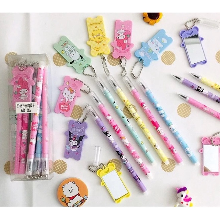 

LANGSUNG BELI GAN LUSINAN PULPEN SANRIO LOTSO PEN SKATEBOARD PEN SISIR PEN CERMIN