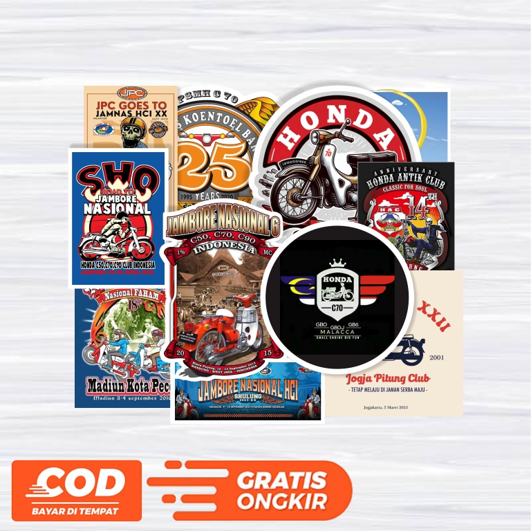 stiker acara C70 - C80/sticker event komunitas honda c70 c80 pitung