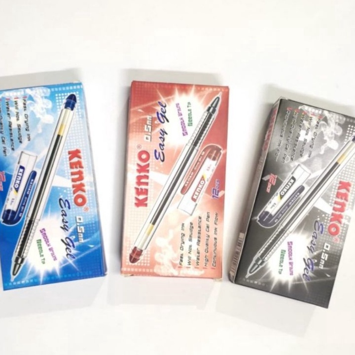 

PALING DIMINATI Pulpen Kenko Easy Gel 5mm 1pak12pcs