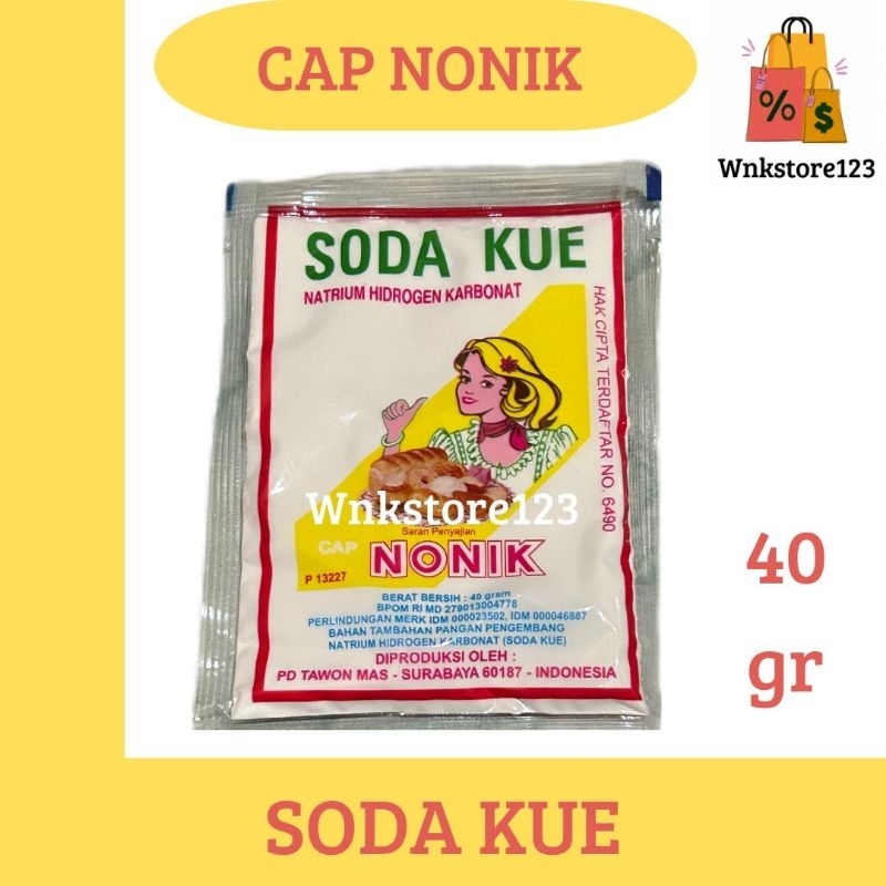 

Cap Nonik soda kue/baking soda kemasan 40gr