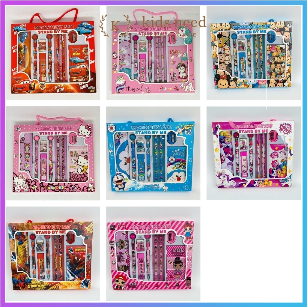 

AMS Paket alat tulis 10 in1 / Alat tulis set karakter / Stationery set Lucu Hadiah