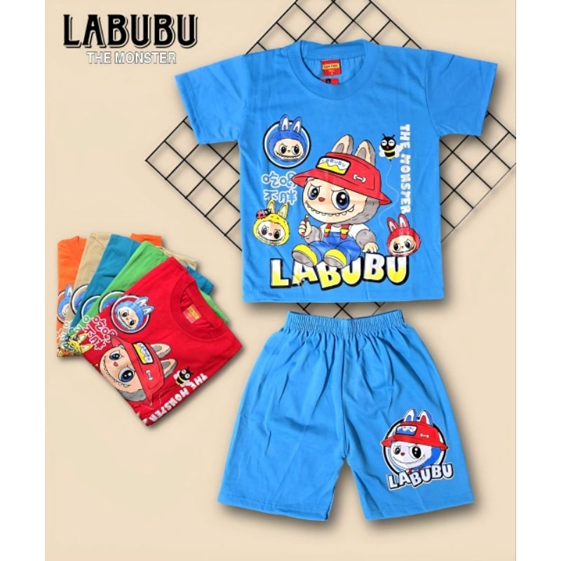 KAOS ANAK VIRAL LUCU MONSTER LABUBU SETELAN ANAK LABUBU MONSTER