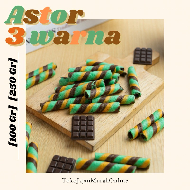 

Snack Astor Twister Manis Rainbow Rasa Greentea Coklat Kiloan Renyah Manis [100 gr] [250 gr]