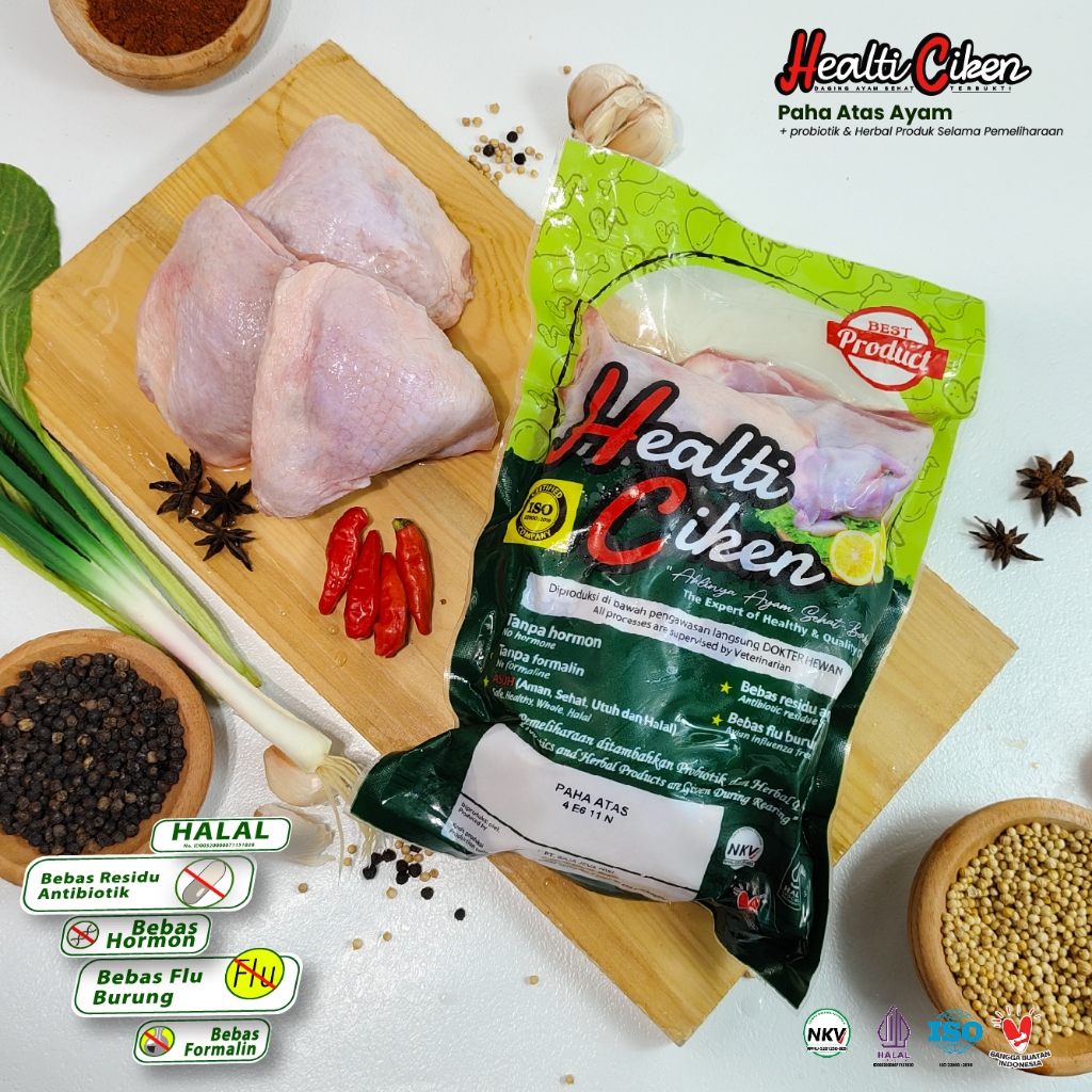 

PAHA ATAS SKIN ON AYAM+PROBIOTIK& HERBAL PRODUK HEALTI CIKEN | HEALTHY CHICKEN 0.9-1kg