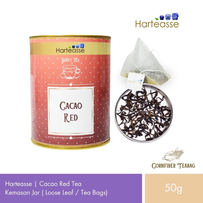 

Harteasse 'Daily Tea' Cacao Red | Teh Merah Cacao Halimun Crimson | Kemasan Composite Plug | 25 Tea Bags (50gr)