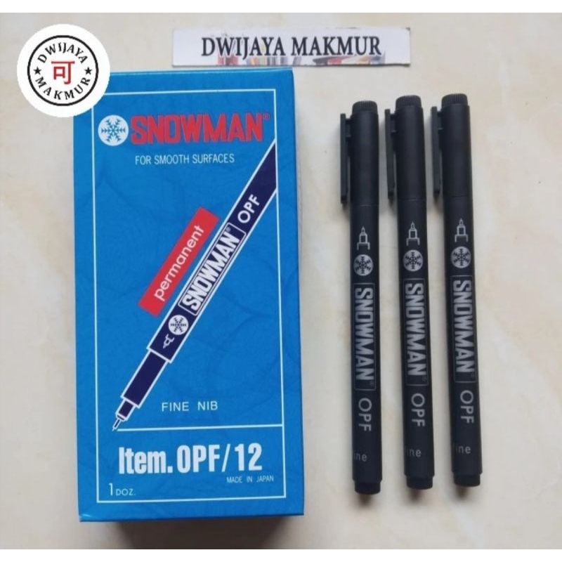 

Snowman Permanen OPF Fine NIB (12pcs)