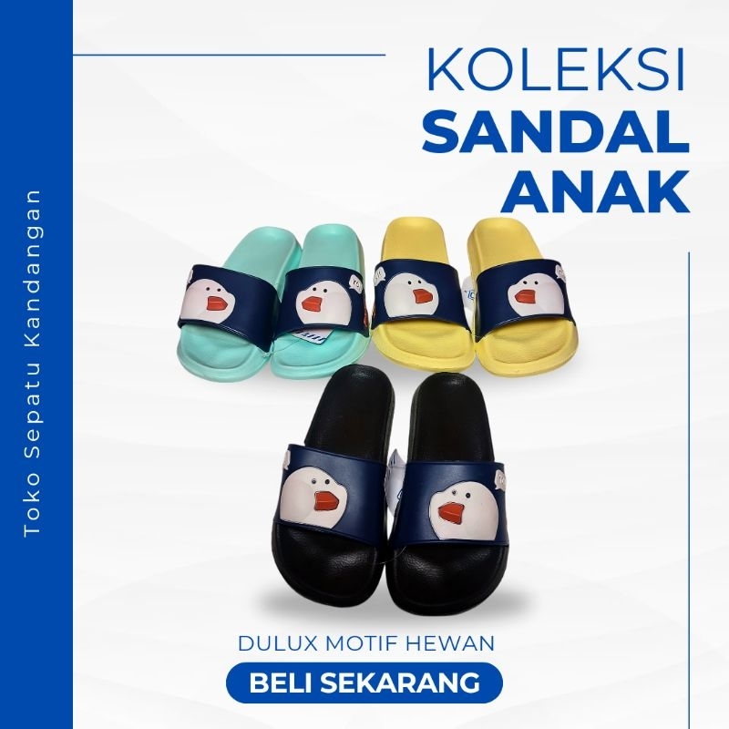 SENDAL SELOP PORTO ANAK-ANAK MOTIF HEWAN SANDAL PLASTIK KARET JELLY ANAK PEREMPUAN CEWEK WANITA ORIG