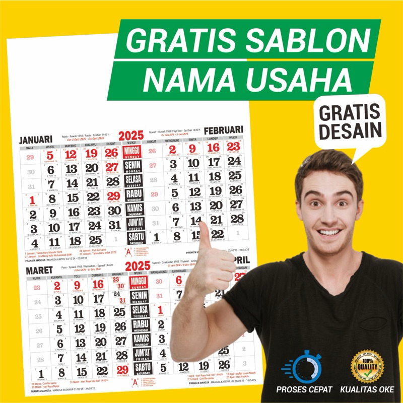 

KALENDER MURAH ISI 3 lembar
