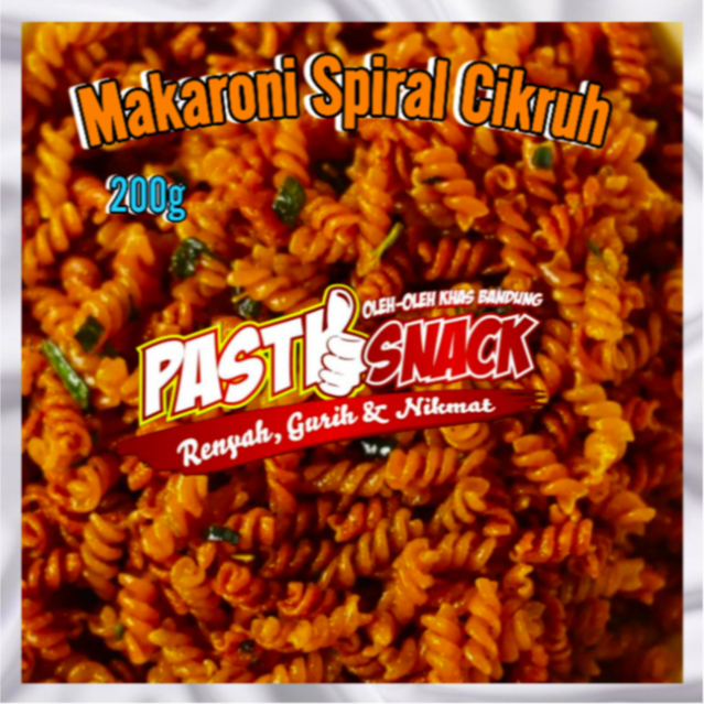 

CEMILAN SNACK MAKARONI PEDAS SPIRAL CIKRUH 200GR SNACK MURAH PASTI SNACK !