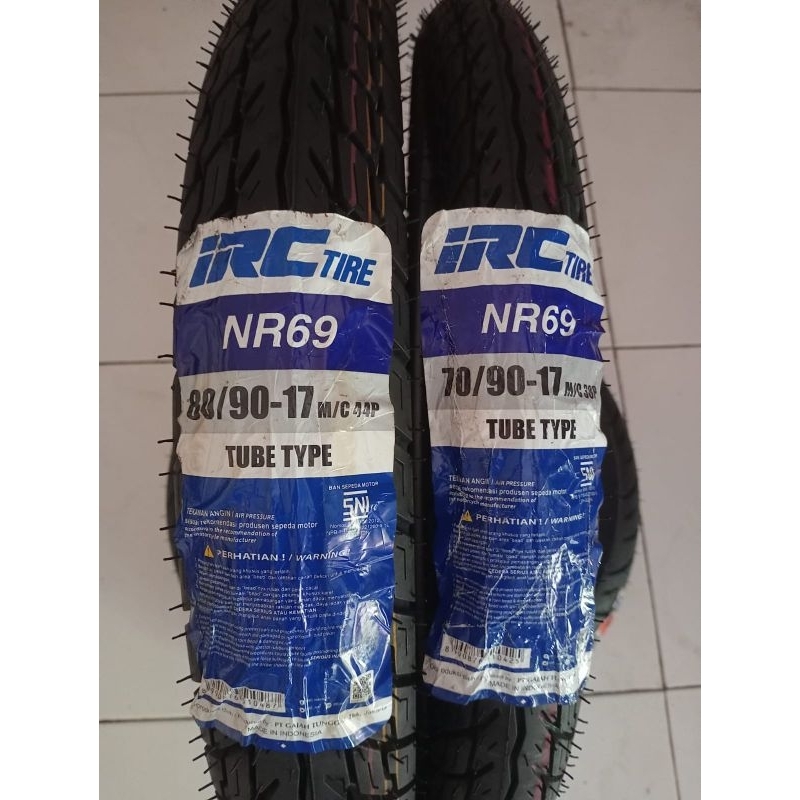 Ban Luar IRC NR69 TUBETYPE 70/90 ring 17 80/90 ring 17 Ban Depan Belakang Supra,Revo,Blade,Supra x 1