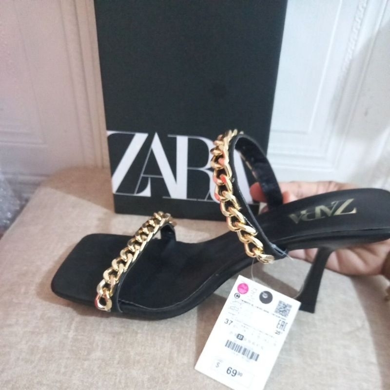 High heels Zara Gold chain