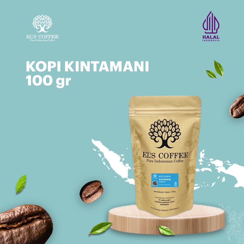 

EL'S COFFEE Kintamani Bali Arabika 100Gr Pure IndonesiaCoffee Beans/Biji Kopi/Kopi Bubuk,KopiArabika