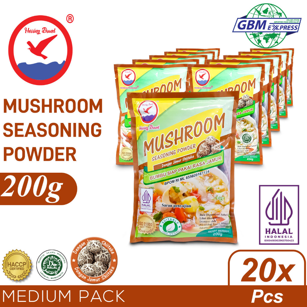 

Herring Brand Mushroom Seasoning Powder 200g - Medium Pack - 20pcs