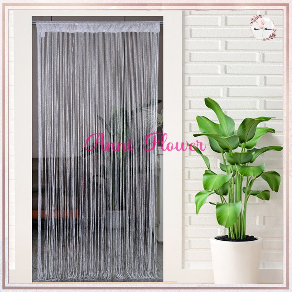 ANNI - COD TIRAI BENANG GLITER UKURAN 1x2m/1x3m/3x3 HIASAN DEKORASI ULANG TAHUN TIRAI BERKILAU TERMU