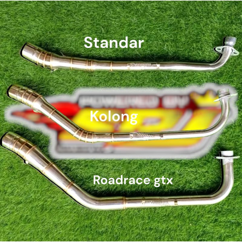 (inlet 50 mm) leher knalpot header pipa bebek pipa 28 mm knalpot racing motor bebek kolong standar g