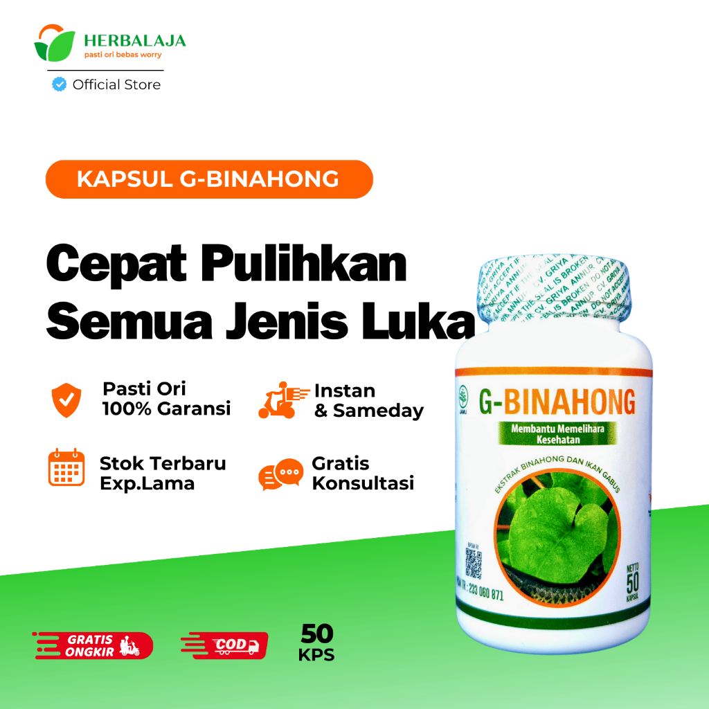 G binahong kapsul original ekstrak albumin pil kapsul ikan gabus pasca operasi obat luka diabetes