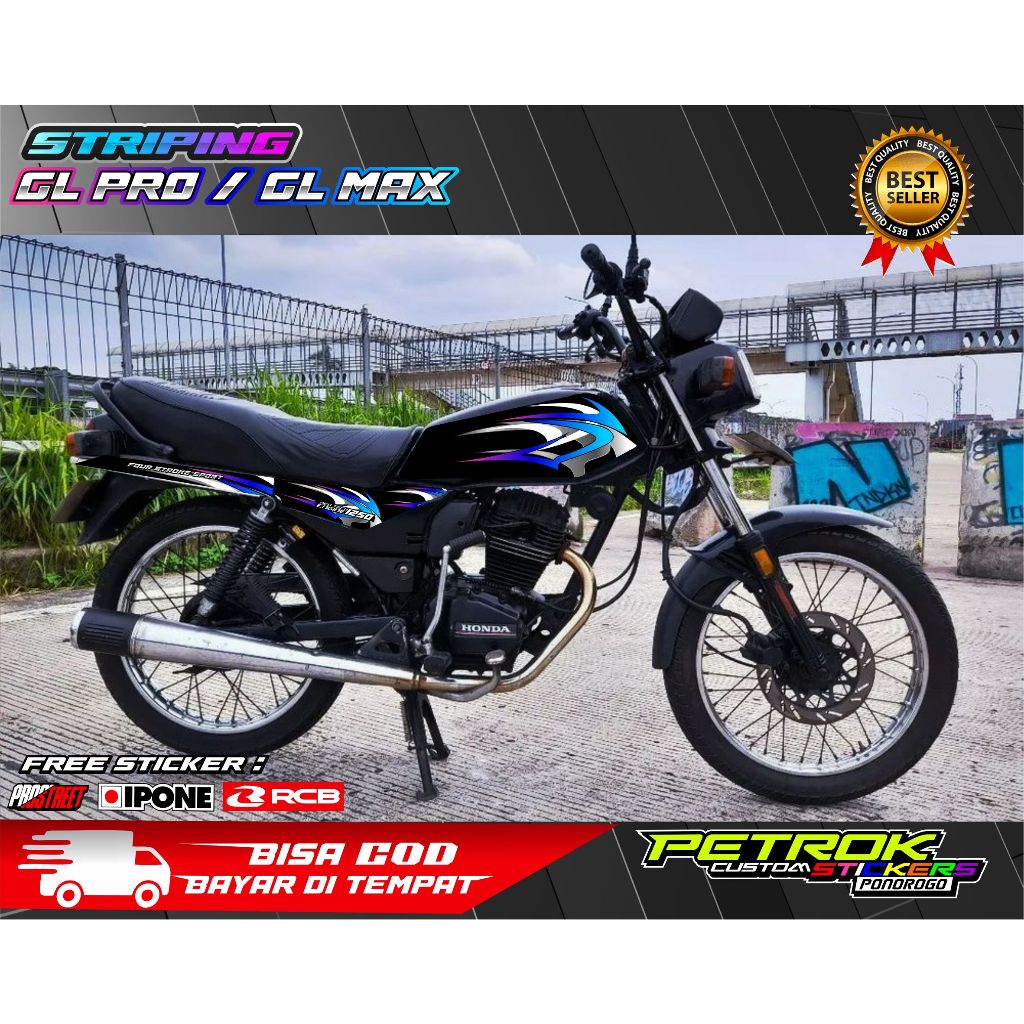 STRIPING VARIASI HONDA GL PRO - GL MAX / STICKER LIST VARIASI MOTOR GL PRO - GL MAX