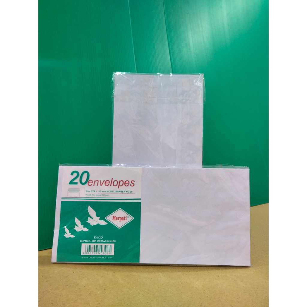 

Amplop Merpati Kiky Visit 60-90 Isi 20 Lembar per Pack 229x110 mm