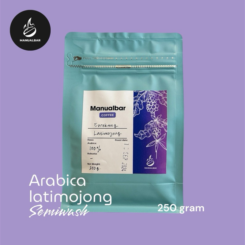 

Kopi bubuk/biji, Kopi Arabica, Enrekang Latimojong, Kopi hitam, Kopi susu, 250 gram