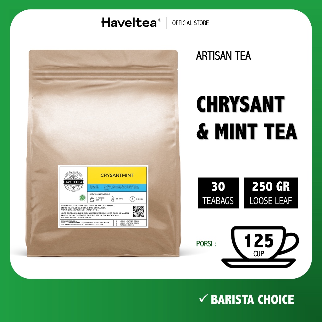 

CRYSANTMINT | Pouch | Haveltea | Teh Krisan & Mint | Flower Tea