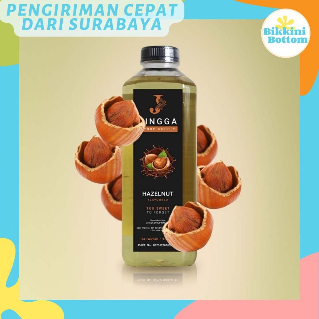 

JINGGA Hazelnut Syrup 1000 ml - Sirup Hazelnut Untuk Kopi Latte Chocolate Milkshake