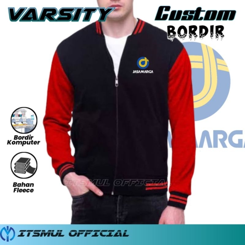 Jaket Varsity Baseball Jasa Marga Bordir Jaket Jasa Marga Bordir