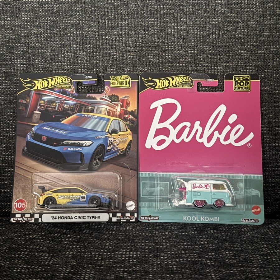[Set 2 pcs] Hot Wheels '24 Honda Civic Type R Spoon Boulevard + Kool Kombi Barbie Hotwheels
