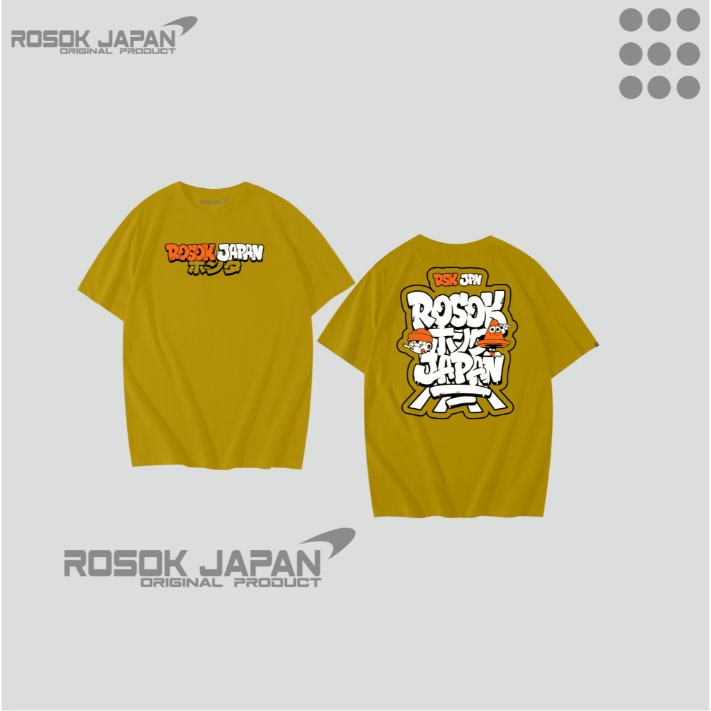 ROSOK JAPAN KAOS ROSOK JAPAN FONT COMBED  FREE SETIKER