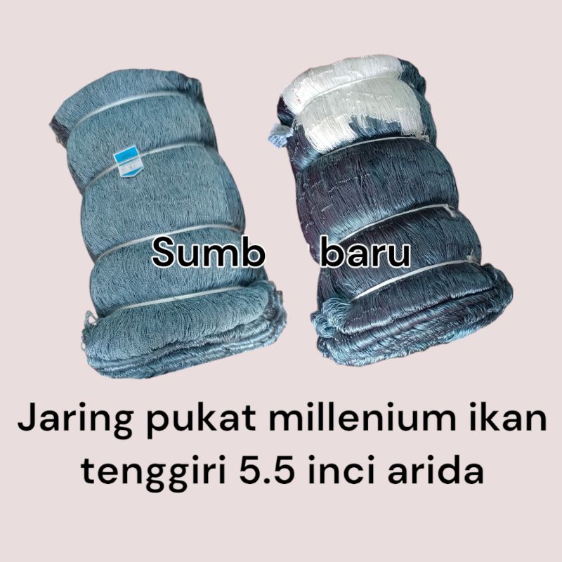 Jaring pukat millenium ikan tenggiri 5.5 inci x 020 arida 20 ply