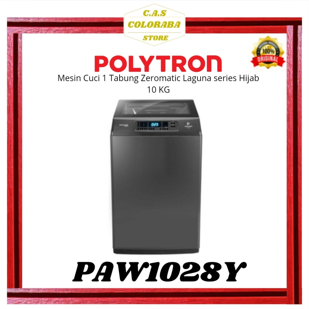 MESIN CUCI POLYTRON PAW1028Y MESIN CUCI TOP LOADING 10 KG PAW10 MESIN CUCI 10 KG POLYTRON