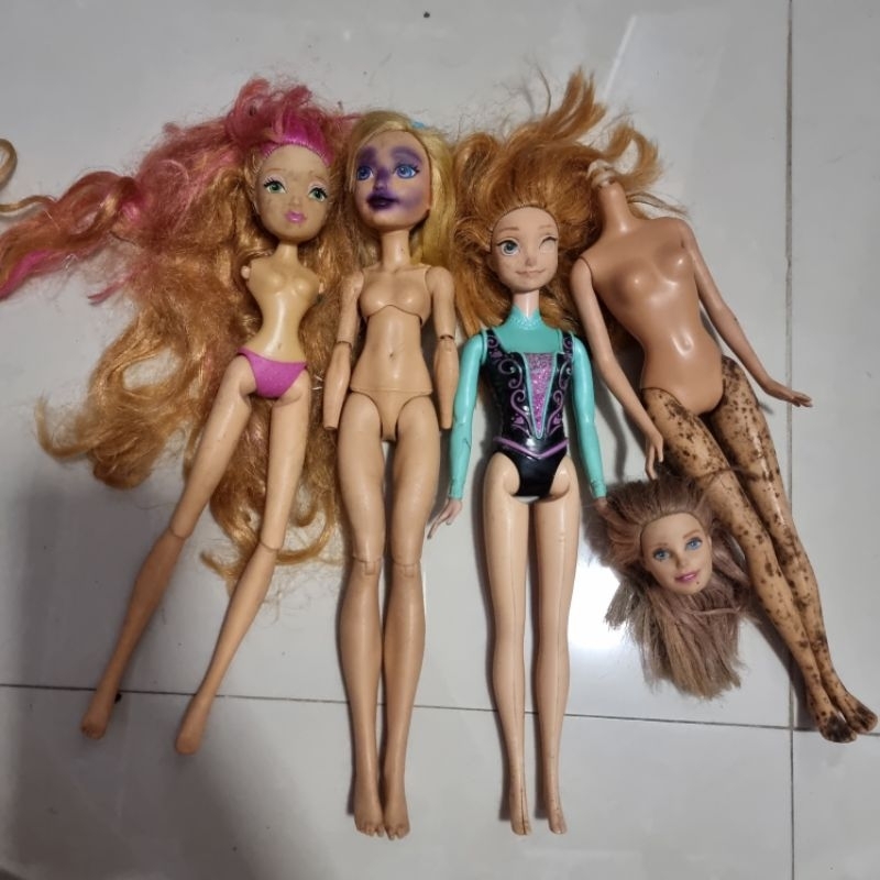 [TAKE ALL] Preloved Barbie Mattel/Barbie Junk/Barbie Bekas/Barbie Ori mattel (3)