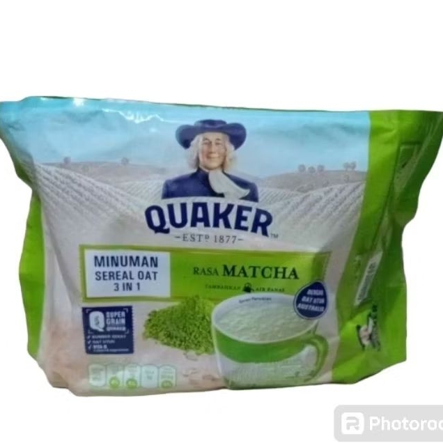 

Quaker Sereal 3In1 Matcha Isi 8 minuman cereal oat gandum quaker matcha 224gr iz