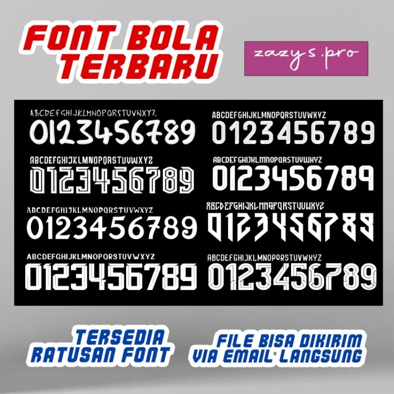 Font Bola Font Jersey Tim Bola