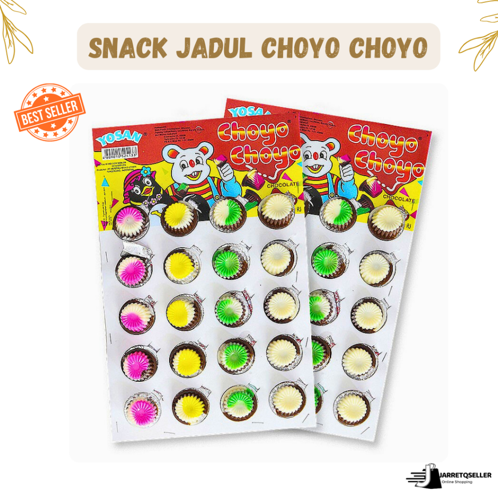 

Jajanan Jadul Choyo Choyo Cup Coklat Isi 20 Coklat | Choyo cokelat | Coklat Rainbow isi 20 pcs