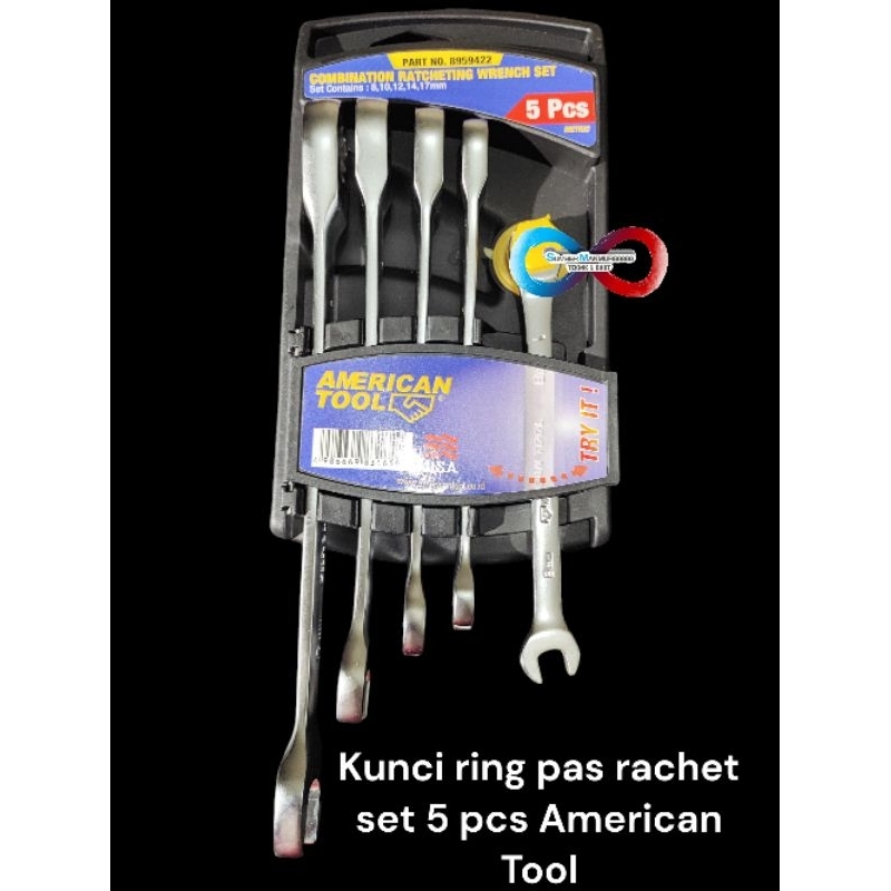 Kunci ring pas rachet set American Tool