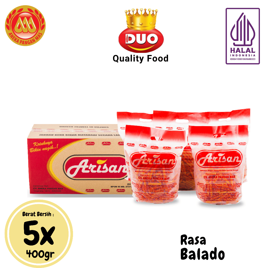 

DUO Arisan Stik Balado/Cokelat/Keju/Sapi Panggang/Jagung Bakar Gurih - 1 Karton x 5 Pack x 400g Snack Cemilan Anak Murah