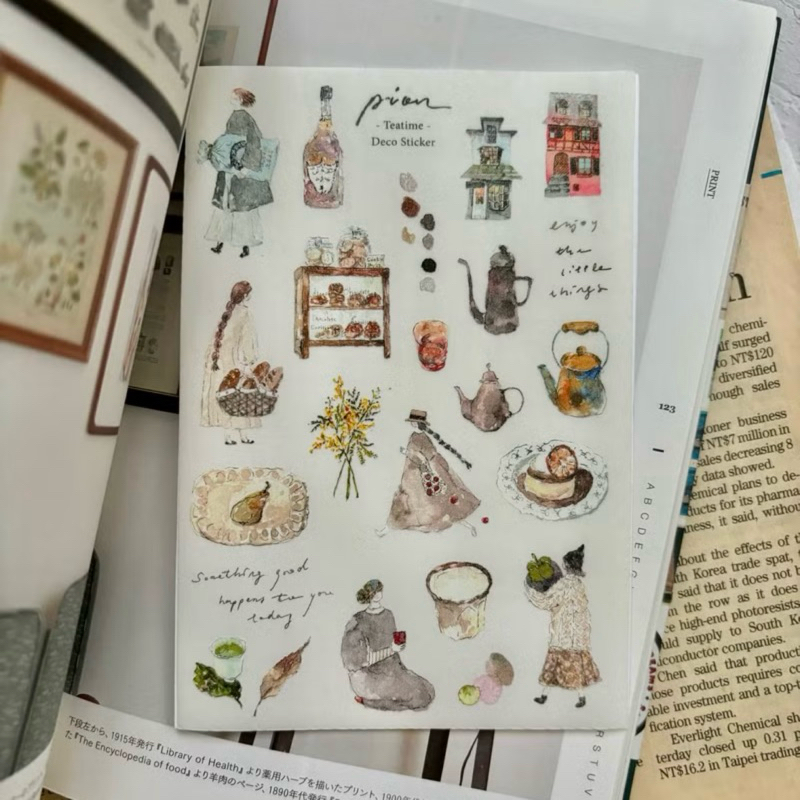 

Pion Sticker - Teatime / Slowly / Green / Take / Little